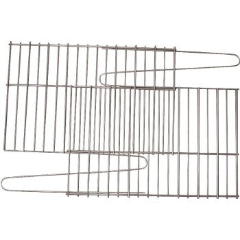 GrillPro 91250 Rock Grate, 25 in L, 1 to 14 in W, Steel, Porcelain Enamel-Coated