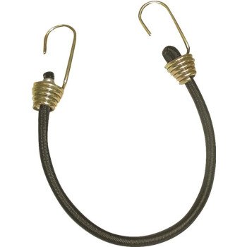 Keeper 06192 Bungee Cord, 13/32 in Dia, 18 in L, Rubber, Hook End