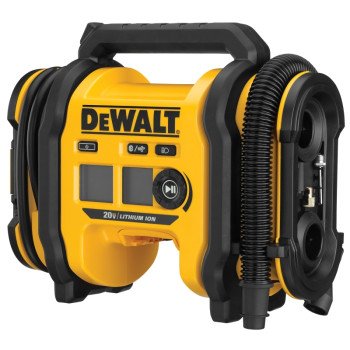 DEWALT DCC020IB Air Inflator, 110 VAC, 3 to 160 psi Pressure, Black/Yellow