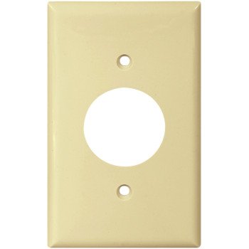 Eaton Wiring Devices 5131V-BOX Single Receptacle Wallplate, 4-1/2 in L, 2-3/4 in W, 1 -Gang, Nylon, Ivory