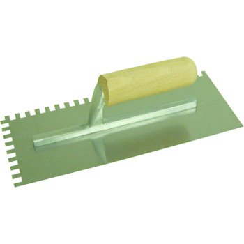 QLT 973 Trowel, 1/4 in W x 1/4 in D Notch, 11 in L, 4-1/2 in W, Square Notch, Straight Handle