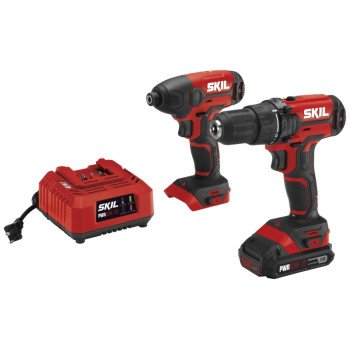 Skil CB739001 Drill/Impact Driver Kit, 2-Tool, Tools Included: Drill Driver, Impact Driver