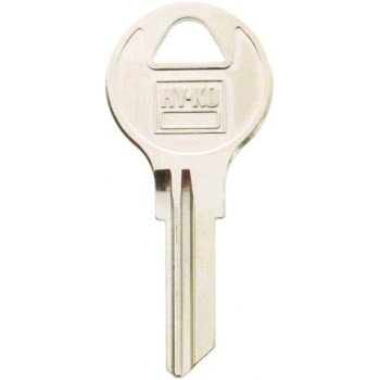 Hy-Ko 11010AP4 Key Blank, Brass, Nickel, For: Chicago Cabinet, House Locks and Padlocks