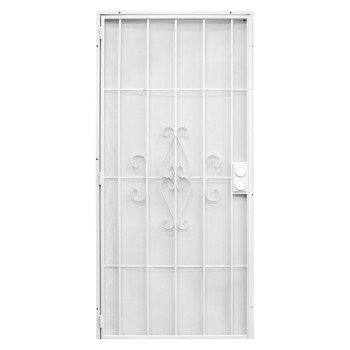 Precision Regal Series 3818WH2868 Door Screen, 80 in L, 32 in W, Steel, White