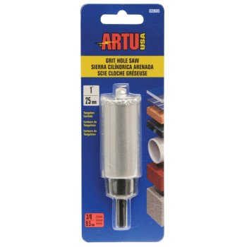 ARTU 02805 Hole Saw, 1 in Dia, 2-1/4 in D Cutting, 5/8-18 Arbor, Tungsten Carbide Cutting Edge