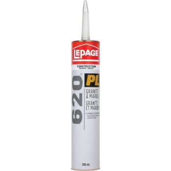 LePage 1658765 Granite and Marble Adhesive, Tan, 295 mL Cartridge