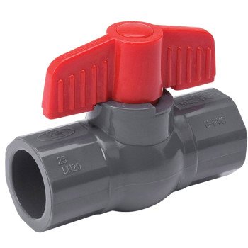 B & K ProLine Series 107-607 Ball Valve, 1-1/2 in Connection, Solvent Weld, 150 psi Pressure, PVC Body