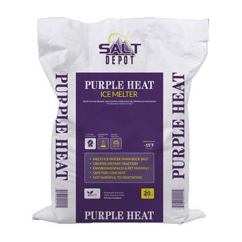 Salt Depot PH20 PURPLE HEAT Purple Heat Ice Melt, Crystalline, Purple, Slightly Aromatic, 20 lb, Bag