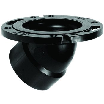 Oatey 43815 Closet Flange, 3, 4 in Connection, ABS, Black, For: 3 in, 4 in Pipes