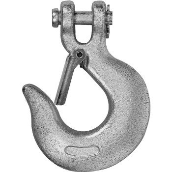 Campbell T9700424 Clevis Slip Hook with Latch, 1/4 in, 2600 lb Working Load, 43 Grade, Steel, Zinc