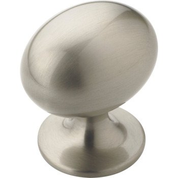 Amerock TEN53018G10 Cabinet Knob, 1-3/8 in Projection, Zinc, Satin Nickel