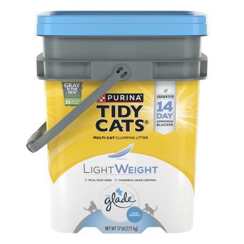 Tidy Cats Lightweight with Glade 16759 Clumping Cat Litter, 17 lb Pail