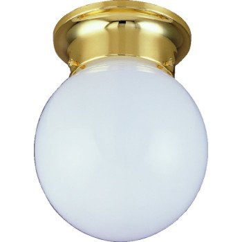 Boston Harbor F3BB01-33753L Single Light Ceiling Fixture, 120 V, 60 W, 1-Lamp, A19 or CFL Lamp, Polished Brass Fixture