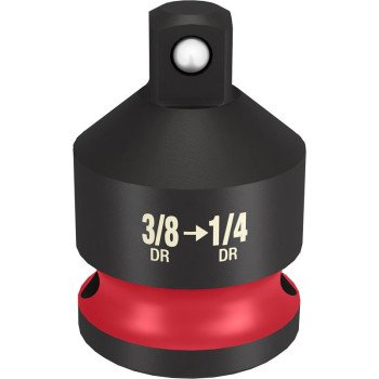 Milwaukee SHOCKWAVE Impact Duty Series 49-66-6722 Socket Reducer, 3/8 in Drive, 1/4 in Output Drive