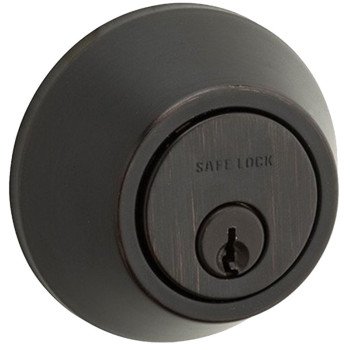 Weiser 9SD91000-015 Deadbolt, 3 Grade, Venetian Bronze, 2-3/8 to 2-3/4 in Backset, Pin, Tumbler Keyway