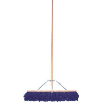 Birdwell 6024-4 Street/Barn Broom, 4-1/2 in L Trim, Polypropylene Bristle, Hardwood Handle