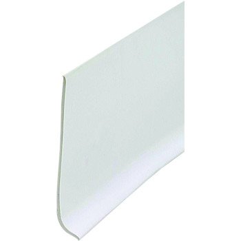 M-D 23944 Wall Base, 1/2 in Thick, White, 4 ft L, 4 in W, Vinyl