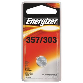 Energizer 357BPZ Coin Cell Battery, 1.5 V Battery, 150 mAh, 357 Battery, Silver Oxide