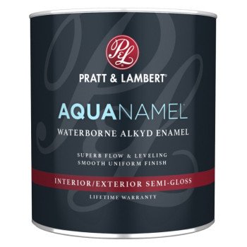 Pratt & Lambert Aquanamel 0000Z0882-14 Enamel, Semi-Gloss, Deep Base, 1 qt