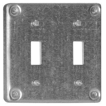 Hubbell 8367BAR Surface Cover, 4 in L, 4 in W, 2-Gang, Metal