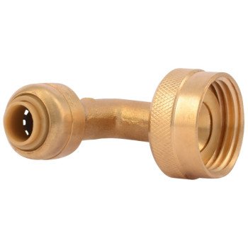 SharkBite U2276LFA Dishwasher Elbow, 1/4 x 3/4 in, Brass