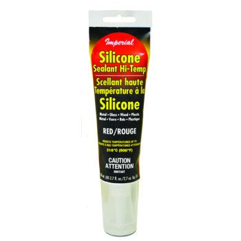 Imperial KK0321 Silicone Sealant, Paste, Red, 2.7 oz Tube