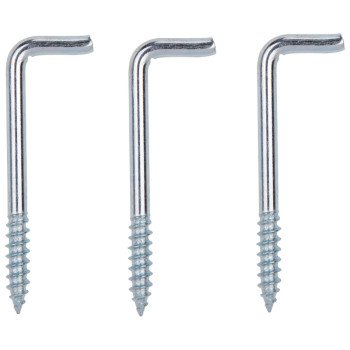 ProSource LR-396-PS Screw Hook, 5/8 in Opening, 5.3 mm Thread, 2-5/8 in L, Steel, Zinc