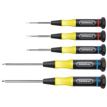 General 700 Screwdriver Set, Steel, Chrome, Specifications: Round Shank