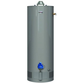 Richmond Essential Series 6G50-38F3 Gas Water Heater, Natural Gas, 50 gal Tank, 85 gph, 38000 Btu/hr BTU, Dark Warm Gray