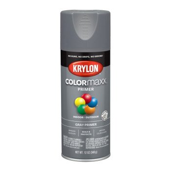 Krylon COLORmaxx K05582007 Primer, Gray, 12 oz