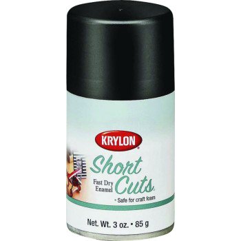 Krylon KSCS054 Craft Spray Paint, High-Gloss, Black, 3 oz, Can