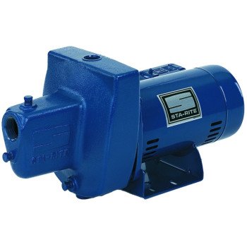 Sta-Rite FSNDH Jet Pump, 12.2/6.1 A, 115/230 V, 0.75 hp, 1-1/4 in Suction, 1 in Discharge Connection, Iron