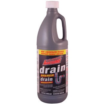 LA's TOTALLY AWESOME 216 Drain Opener, Liquid, Clear, Light Lemon, 32 oz Bottle