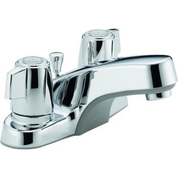 Peerless P246LF Bathroom Faucet, 1.2 gpm, 2-Faucet Handle, Metal, Chrome Plated, Lever Handle, Standard Spout