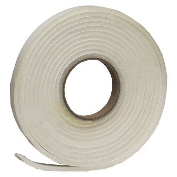 Frost King L342H Foam Tape, 3/4 in W, 17 ft L, 1/4 in Thick, Polyfoam, White