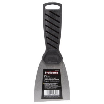 ProSource 10570-3L Wall Scraper, 3 in W Blade, Full Tang Blade, HCS Blade, Plastic Handle, Non-Slip Grip Handle