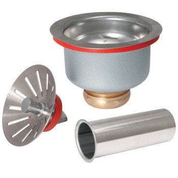 Keeney 1436SST Sink Strainer, Brass/Stainless Steel/Thermoplastic Elastomer