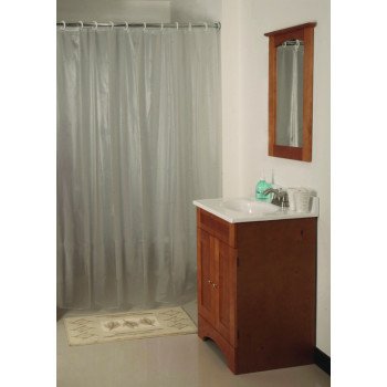 Simple Spaces SD-MCP01-F3L Shower Curtain, Vinyl, Frosted, Frosted