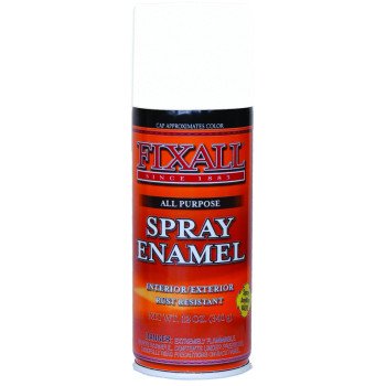 FixALL F130 Series F1301 Enamel Spray Paint, Gloss, White, 12 oz, Can