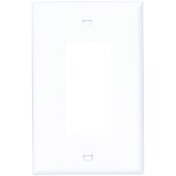 Eaton Wiring Devices PJ26W Wallplate, 4-7/8 in L, 3-1/8 in W, 1 -Gang, Polycarbonate, White, High-Gloss