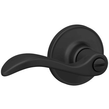 Schlage J Series J40 SEV 622 Privacy Lever, Mechanical Lock, Matte Black, Metal, Residential, 3 Grade