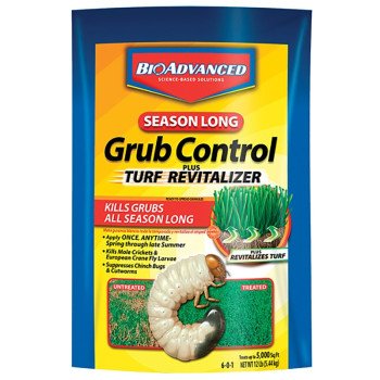BioAdvanced 700710M Grub Control Plus Turf Revitalizer, Granular, Spreader Application, Outdoor, 12 lb Bag