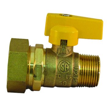 Pro-Flex PFGV-PF34MB Gas Valve, 3/4 in Connection, MIP x CSST