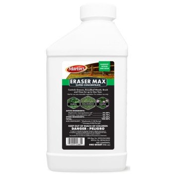 Martin's ERASER MAX 82002488 Weed Killer, Liquid, Clear Yellow, 1 qt Bottle