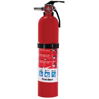 First Alert HOME1 Fire Extinguisher, 2.5 lb, Mono Ammonium Phosphate, 1-A:10-B:C Class