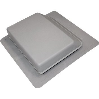 Duraflo 6065G Roof Vent, 17.247 in OAW, 61 sq-in Net Free Ventilating Area, Polypropylene, Gray