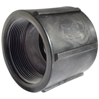 Green Leaf CPLG150 Heavy-Duty Pipe Coupling, 1-1/2 in, FNPT, Polypropylene, Black, SCH 80 Schedule, 150 psi Pressure