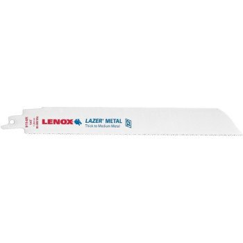 Lenox LAZER 24906T9114R Reciprocating Saw Blade, 1 in W, 9 in L, 14 TPI