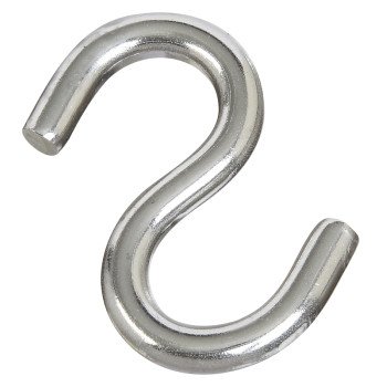 National Hardware N197-202 S-Hook, 145 lb Working Load, 0.3 in Dia Wire, Stainless Steel