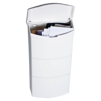 Pro-Df P57000 Standard Mailbox, 440 cu-in, Plastic, Textured, White, 8-1/4 in W, 4 in D, 13-3/4 in H